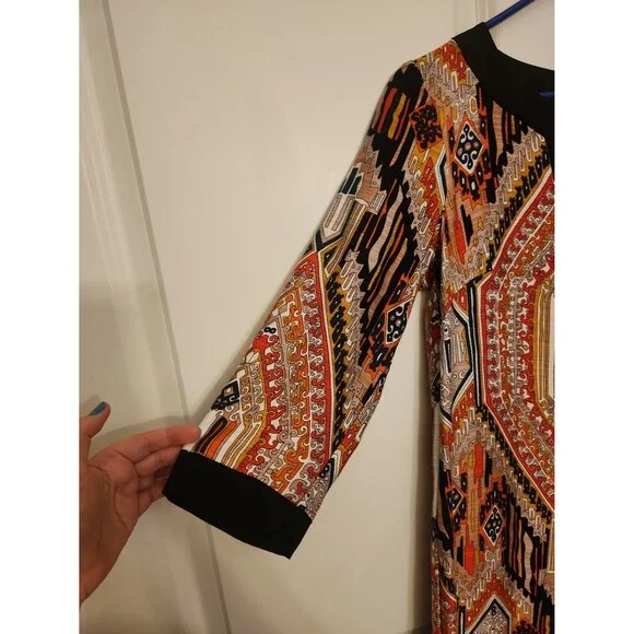 Trina Turk Silk Blend Sheath Tunic Dress w/ 3/4 Sleeves Size 4 NWT - Picture 5 of 10